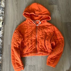 Urban Outfitters Quilted Orange Jacket.